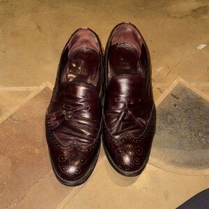 Nunn Bush Burgundy Leather Tassel Loafers